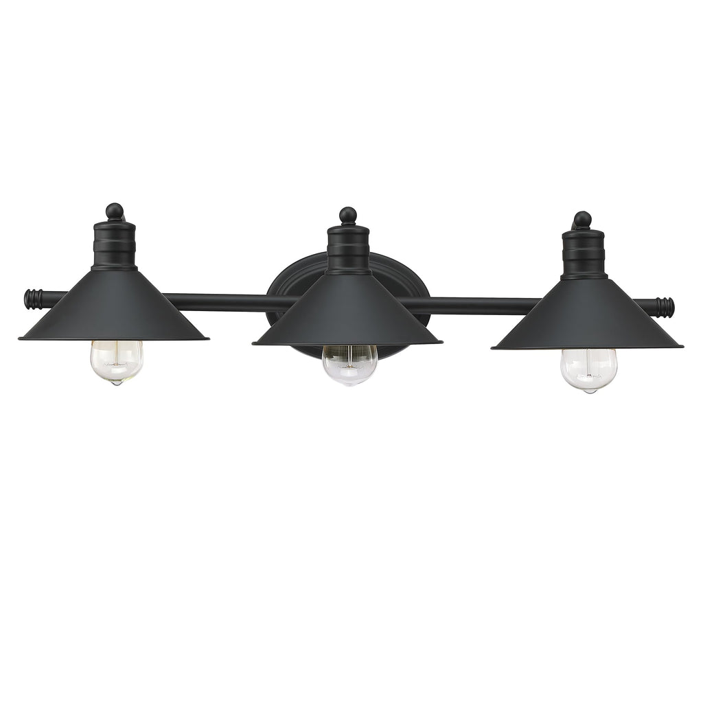 3 Light Bathroom Vanity Light Over Mirror - Farmhouse Wall Light Vanity Powder Room, Rustic Gooseneck Barn Style 3