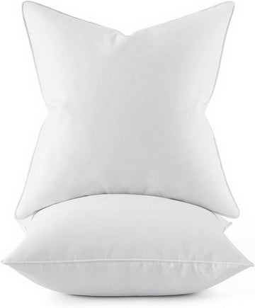 22x22 Feather Down Pillow Inserts Fluffy for Chop Look - Set of 2