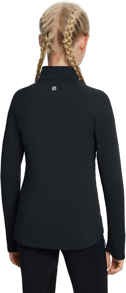 Kid's Fleece Jacket Full-Zip Raglan Sleeve Riding Shirts