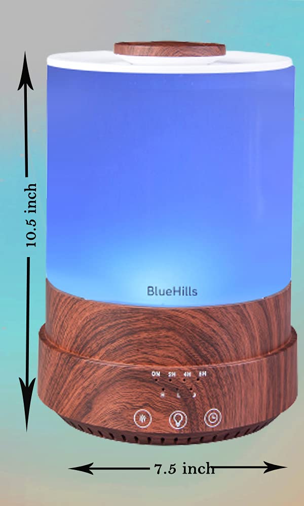 Premium 2500 ML Large Essential Oil Diffuser Timer XL Dark Wood