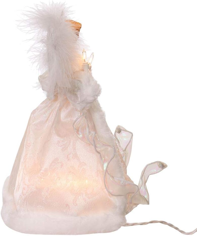 10-Inch UL 10-Light White Angel Treetop