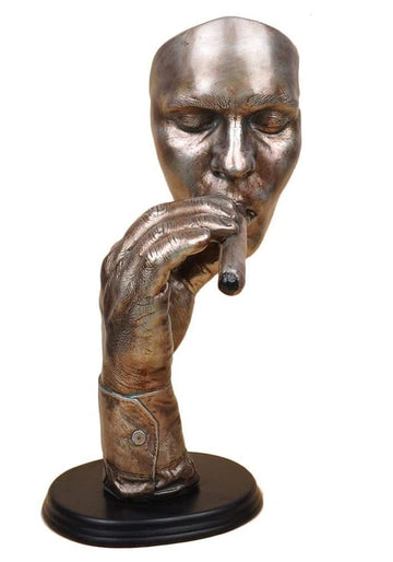Creative and Abstract Man Figure Figurine Smoking Cigarette, The Thinker Statue & Face Sculptures Home Decor, Exquisite
