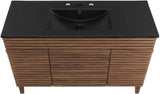 Render 48" Single Bathroom Vanity in Walnut Black