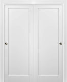 Sliding Closet Door SARTODOORS Quadro 4111 Bypass Interior Doors, no Glass, MDF, 84x80, White, Moder
