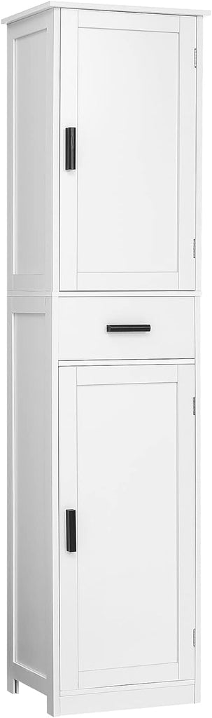 67'' Tall Bathroom Cabinet, Storage Cabinet with 4 Shelves & 2 Doors, Narrow Storage Cabinets , White