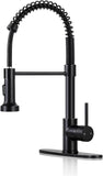 Kitchen Faucets with Pull Down Sprayer Single Handle 1 or 3 Holes Spring Kitchen Sink Faucet with Deck Plate for