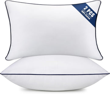 Throw Pillow Inserts-Fluffy Square Cushions with 100% Cotton Covers-Decorative White Pillow Fillers - Set of 2