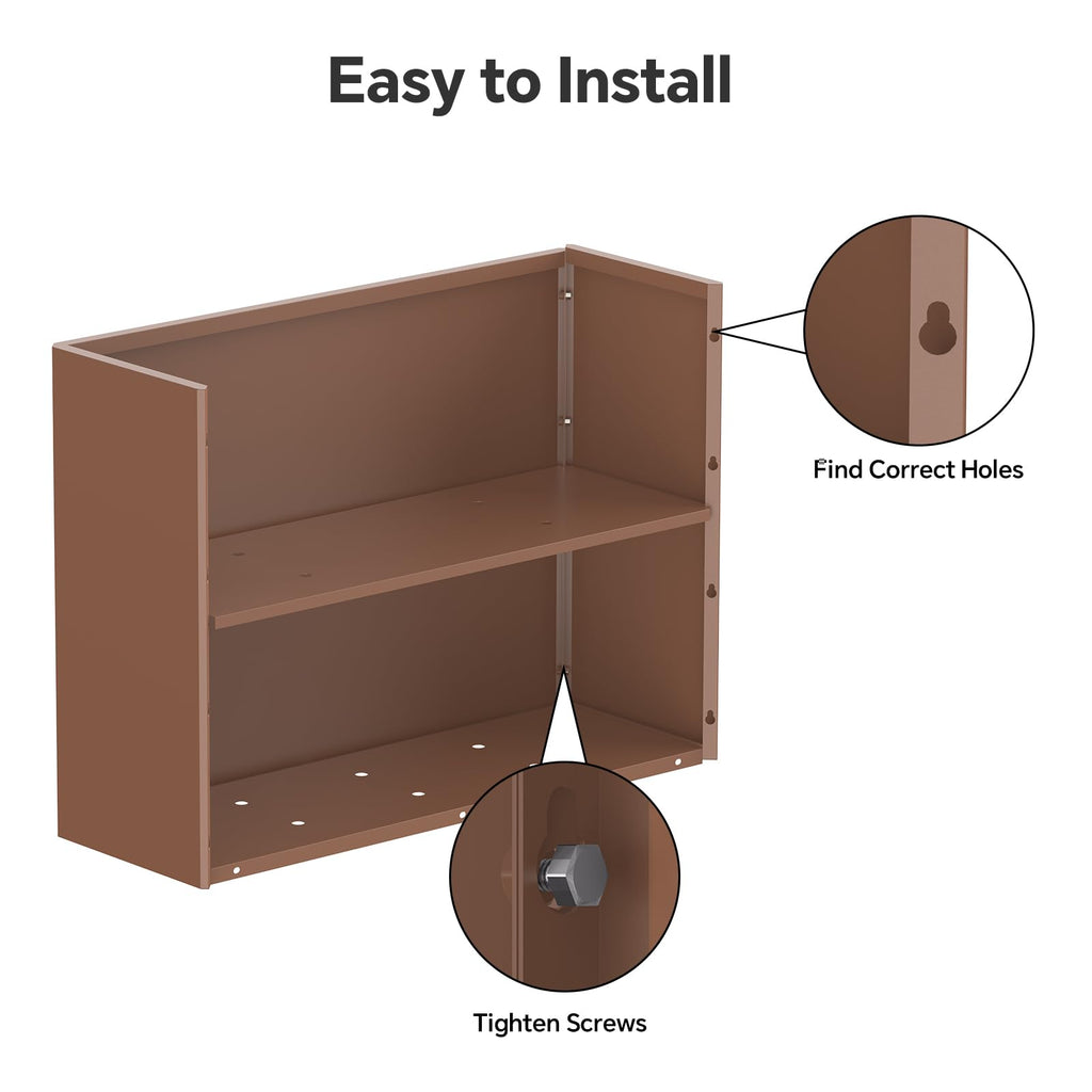 Metal Planter with Powder Coating, 32x12x24 Inches Terracotta