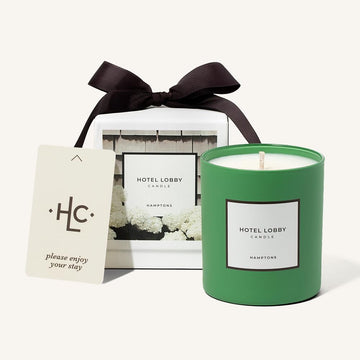 Hotel Lobby Hamptons Candle Luxury Hand-Poured 9.75oz Soy h Green Tomato, Basil, Mint, Geranium, Rosewater