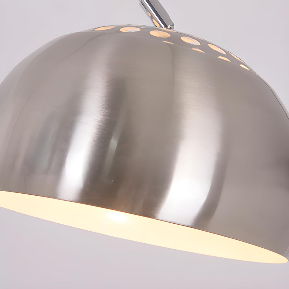 Arc Floor Lamp with Rectangle Marble Base, Adjustable Height