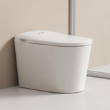 Smart Toilet with ADA Comfort Height Heated Seat, Night Light, Tankless Auto Flush, Foot Sensor Operation, Modern Elongated One-Piece Design