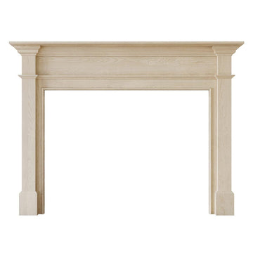 Lakeport Traditional Wood Fireplace Mantel Surround Kit, Unfinished with 56 Inch Opening | Elegant Design with