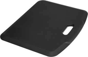 Anti Fatigue Floor Mat, 18x22, Black | Anti-slip, washable rubberized gel foam mat for standing desks, kitchens &