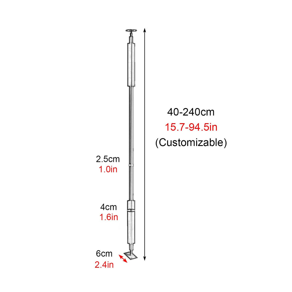 Angle Adjustable Staircase Balusters for Level and Slope Staircases, Customizable Length Spindles for Staircase for