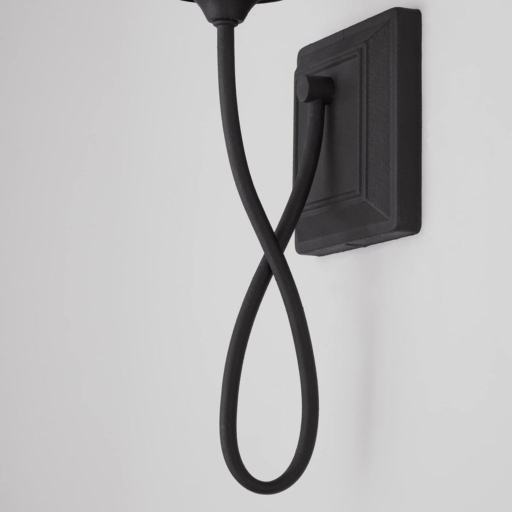 Lighting 637211BI Vincent Classic/Traditional Candle Bold Wall Sconce, 1-Light 60 Watt, 16" H x 5" W, Black Iron