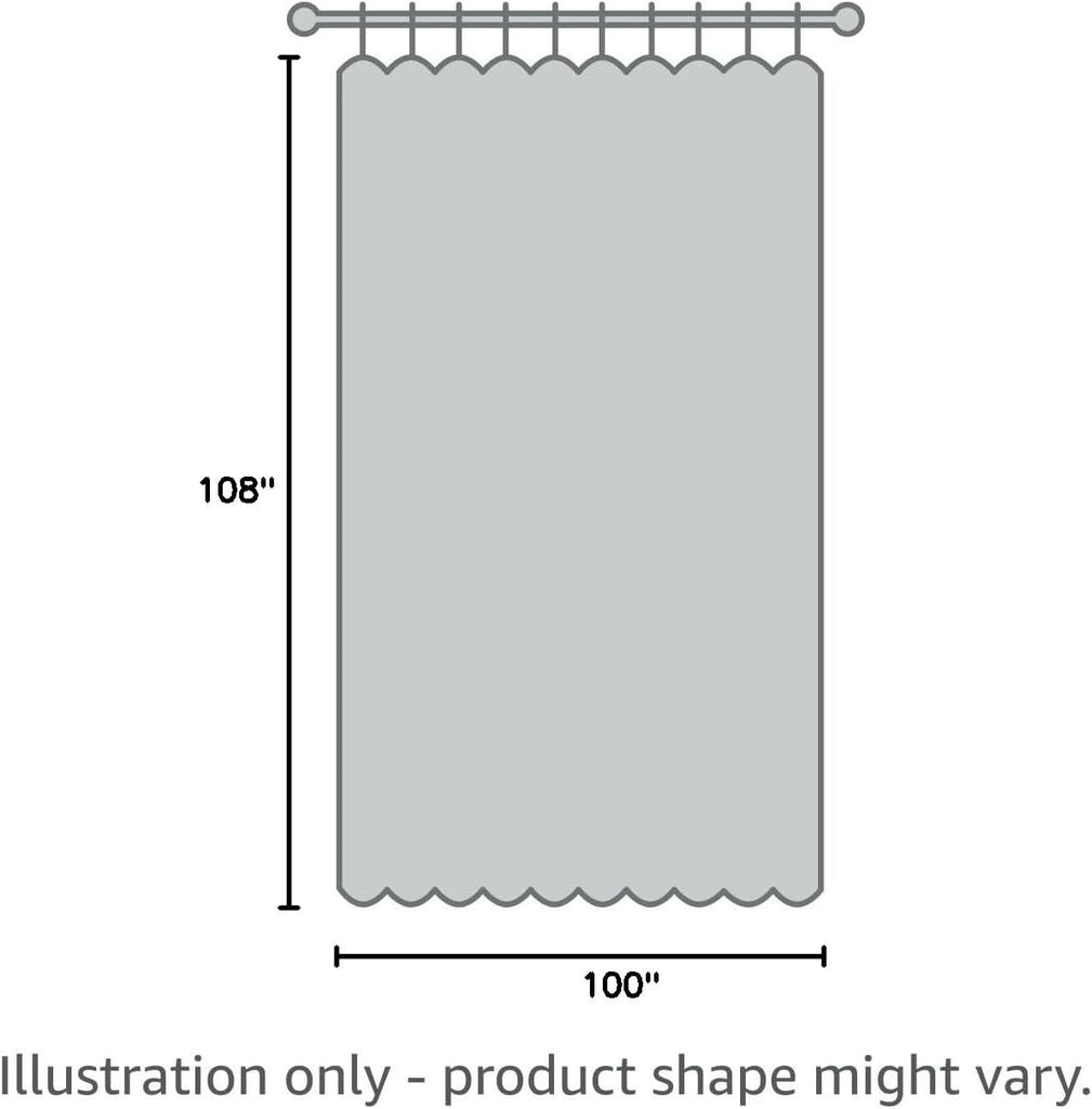 Outdoor Curtain Waterproof 108" Length, Windproof Thermal Insulated Rustproof Top and Bottom Grommet Fixed Blackout
