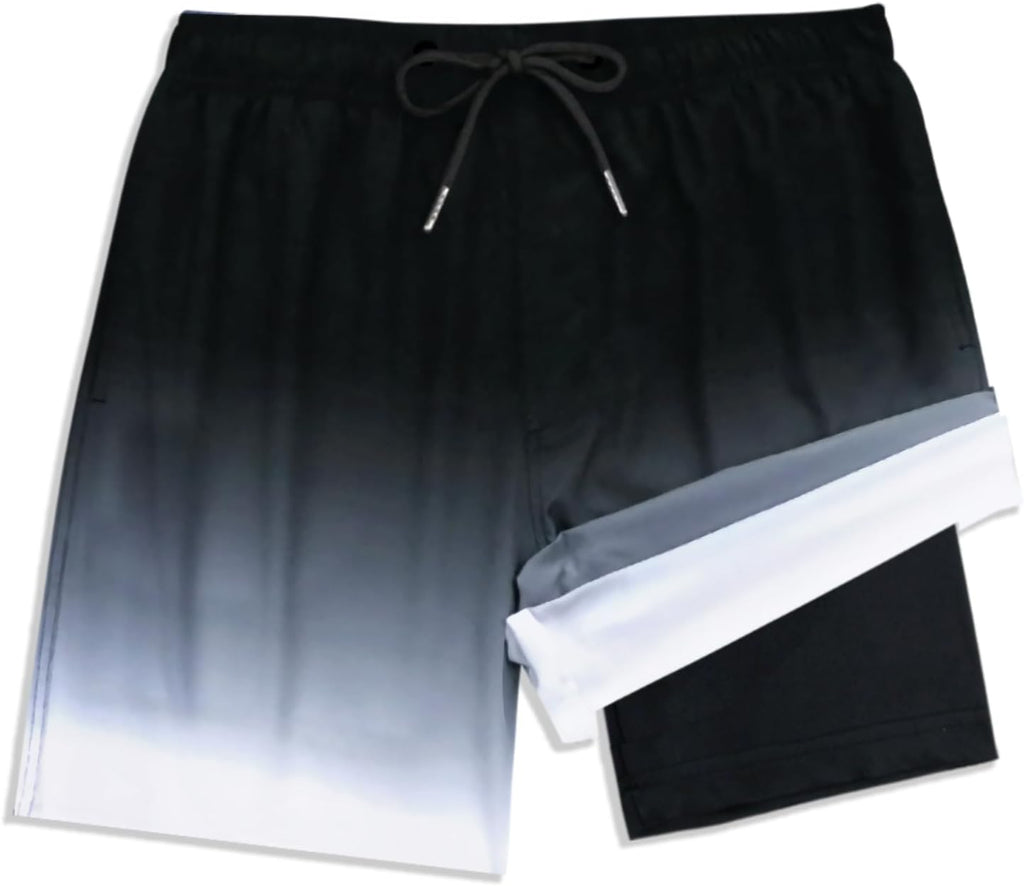 Boys Swim Bathing Trunks with Soft Compression Liner No-Chafing Quick Dry Light UPF 50+ Quality Swimsuit