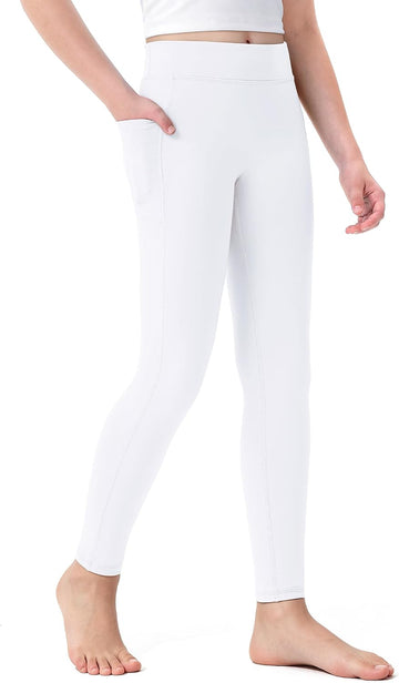 Girls Athletic Leggings Kids Yoga Dance Pants with Pocket