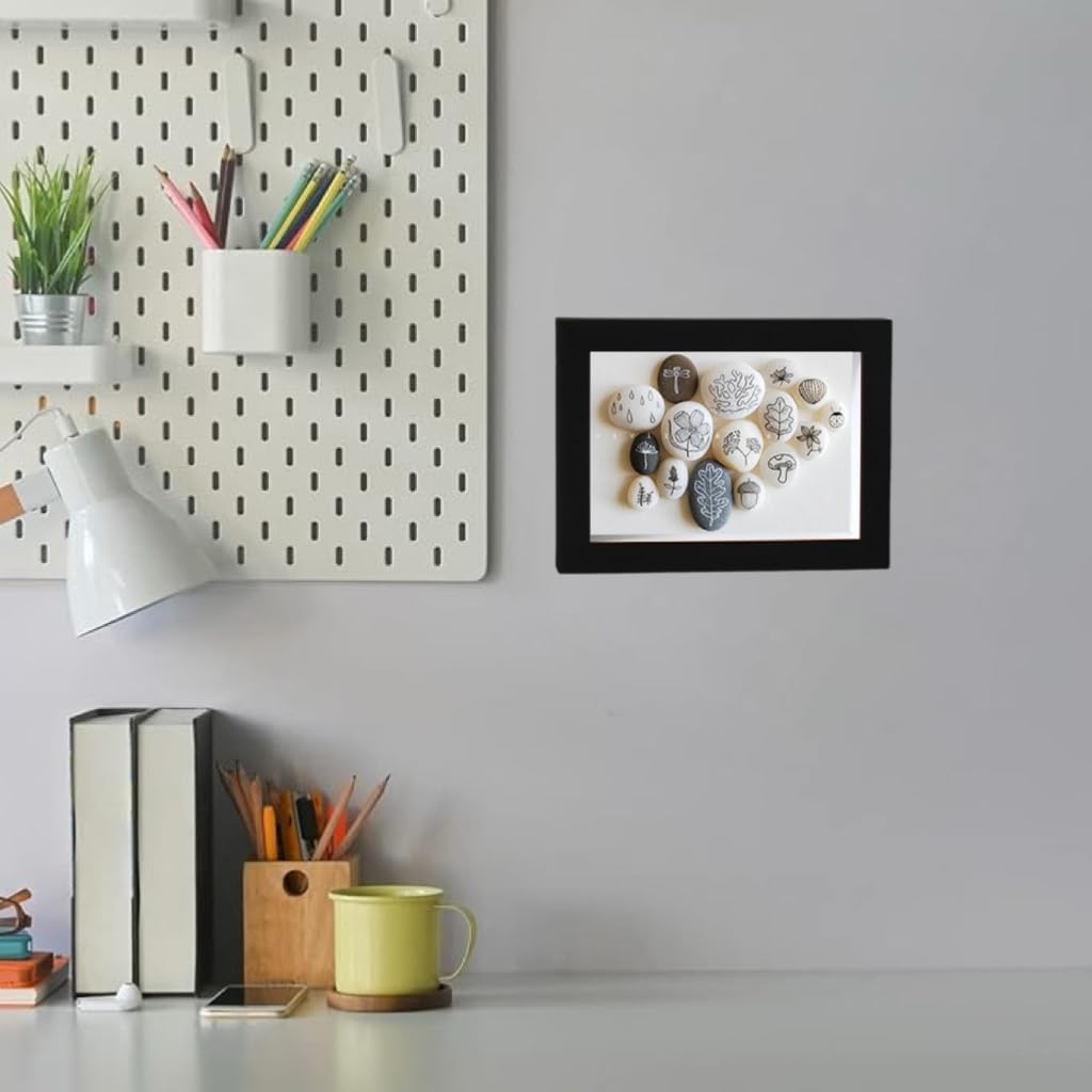 HD Glass Wooden Hollow Photo Frame, 4x6 Shadow Box Frame, Frames for Flower Pressing, Seashell Display Box, Pet