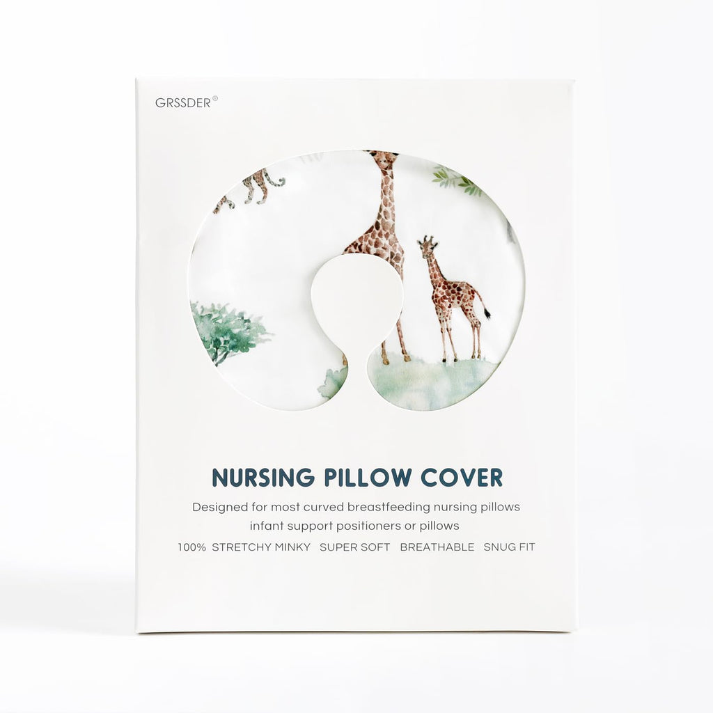 Nursing Pillow Cover Stretchy Minky Removable Nursing Covers for Breastfeeding Pillows, Ultra Soft Comfortable