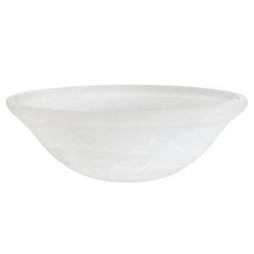 25002-65-1 Replacement Alabaster Glass shade for Flush Mount or Semi-Flush Mount, 1/2" Center Hole, 11-1/2" Diameter
