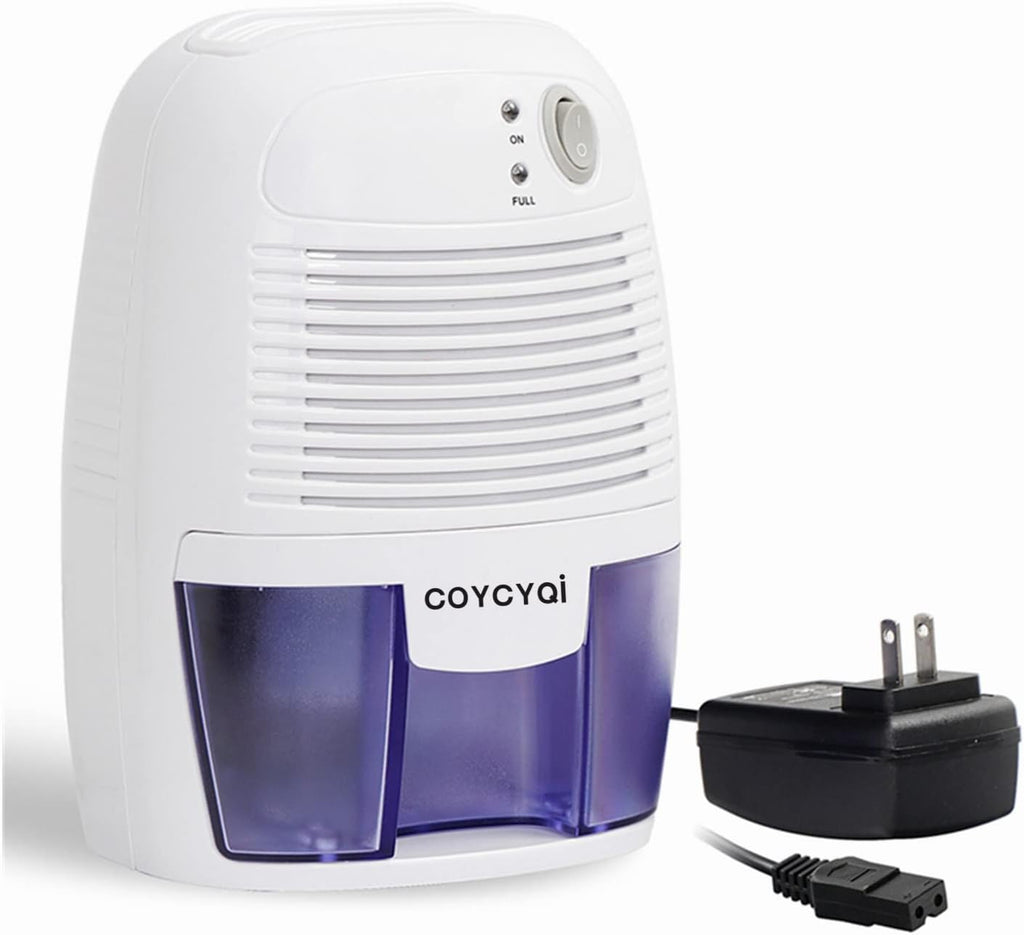 Small Dehumidifier,12V3A adapter，1200 Cubic Feet (215 sq ft) Portable Mini Dehumidifier Quiet Use for High Humidity in