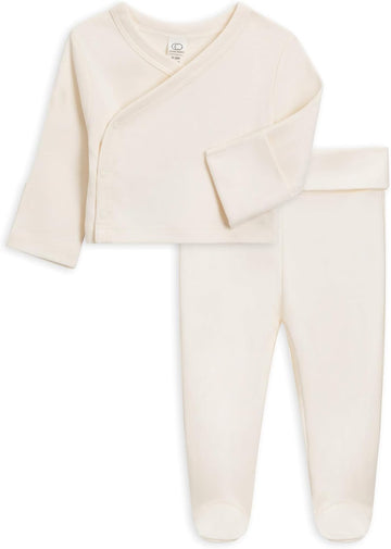 Newborn Organic Cotton Side Snap Top & Pant Set
