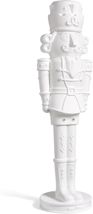 Nutcracker Prince Paintable DIY Holiday Statue, 6-Foot Tall, White