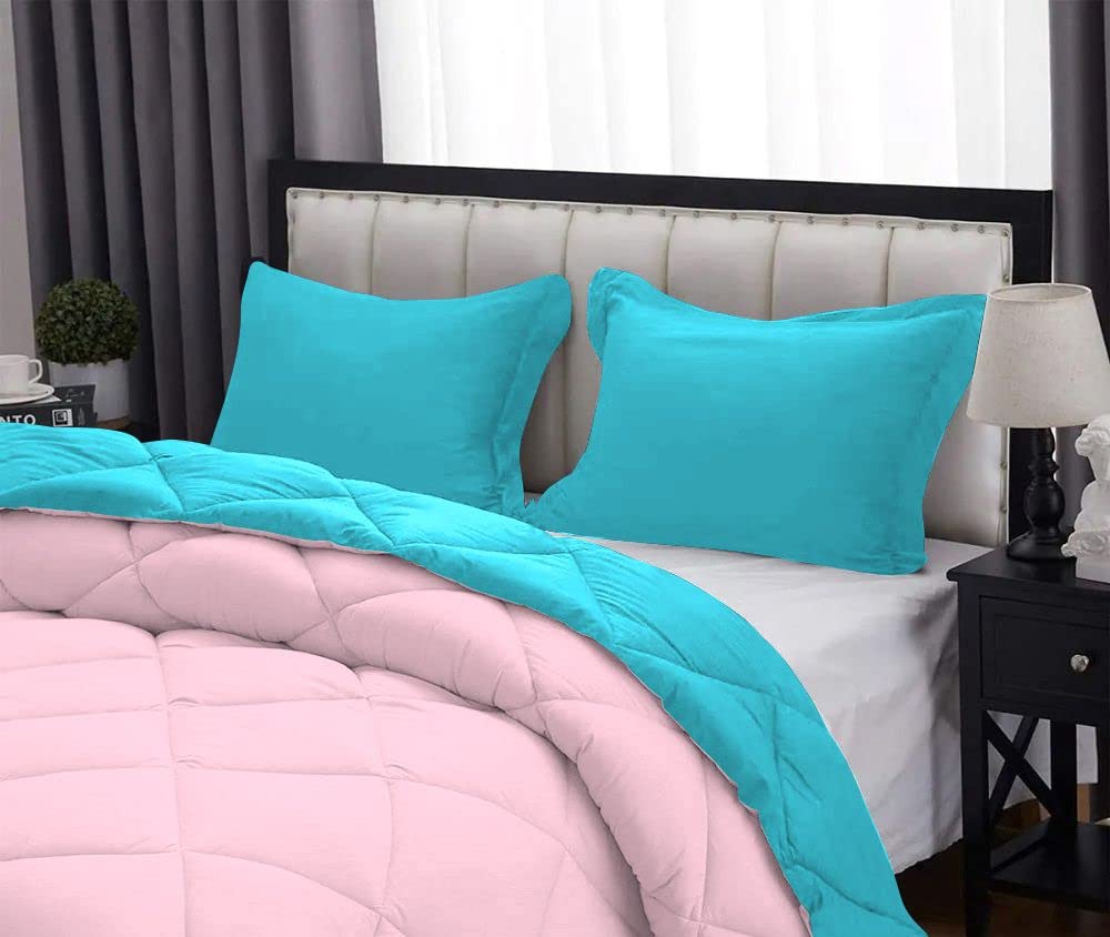 1 Piece Reversible Diamond Pattern Comforter Premium Super Soft 550 GSM All Season 1000 Thread Count 100% Egyptian