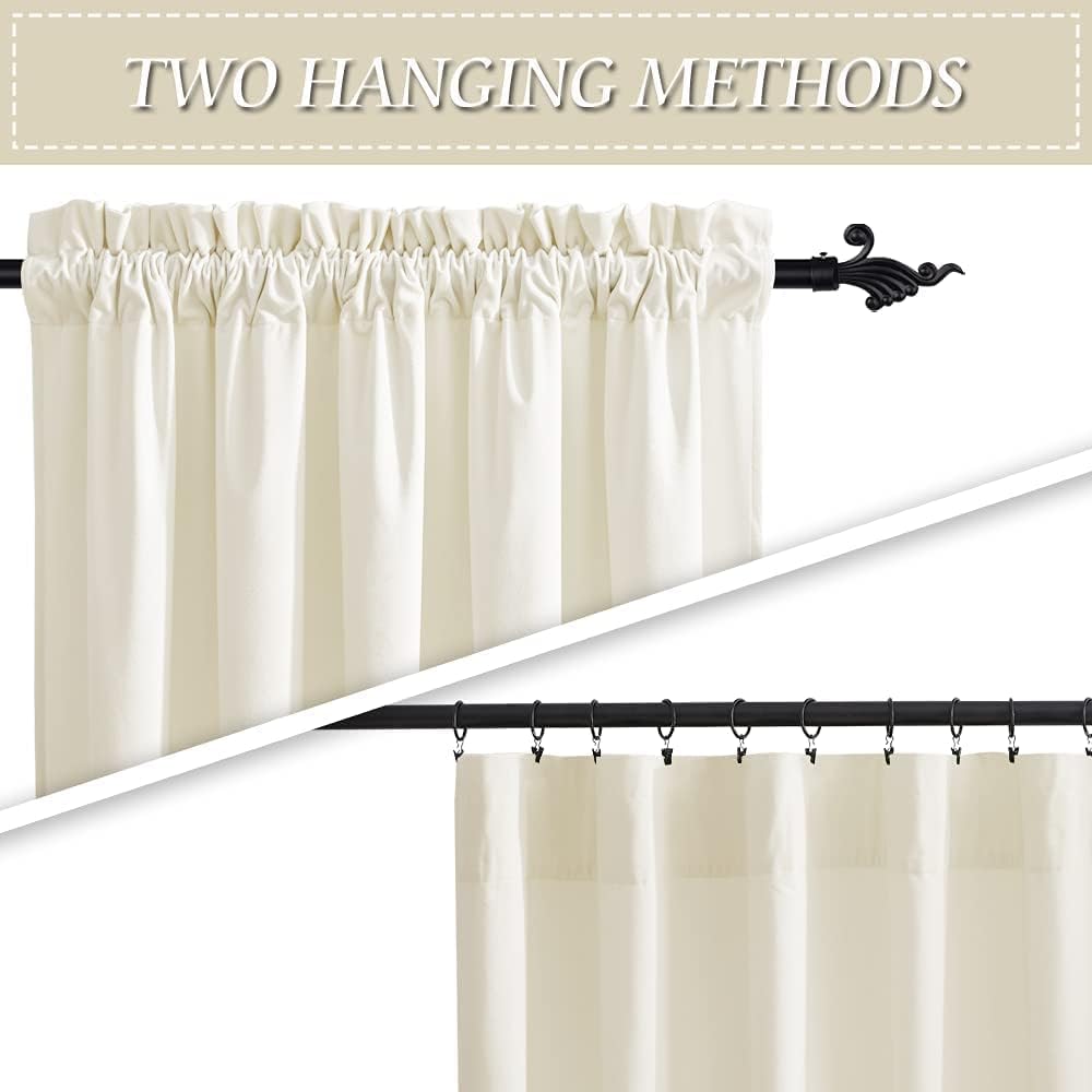 Floral Farmhouse Curtains Semi-Blackout Living Room Drapes 84 Inch Length Cotton Linen Blend Bohemian Window Curtain