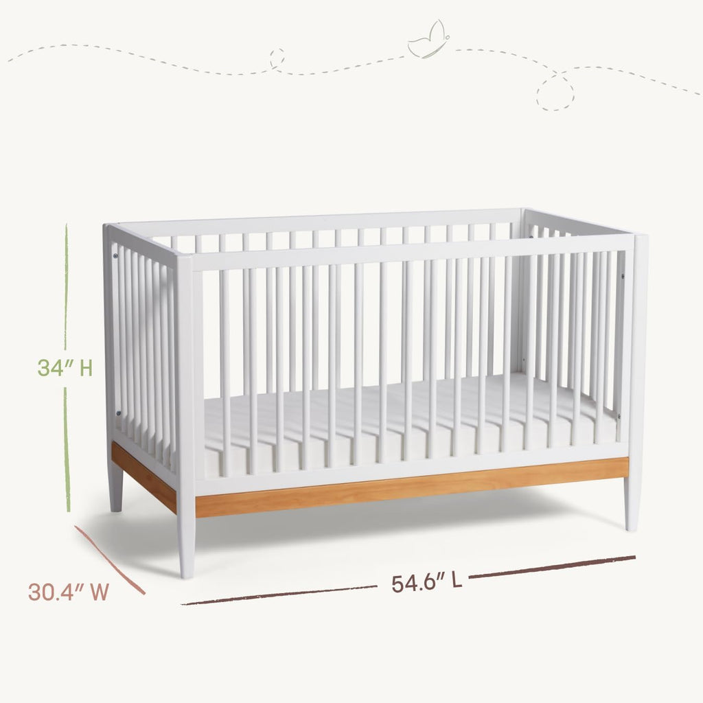 Clover 4-in-1 Convertible Baby Crib to Toddler Bed, Grove Green