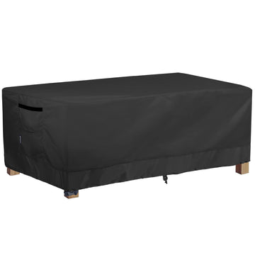 Patio Coffee Table Cover Waterproof 36L x 22W x 18H inch, Black