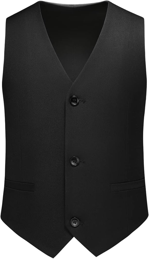 Boy Suits 3 Piece Slim Fit Formal Suit Set with Tuxedo Jacket Vest Pants for Kids Wedding Ring Bearer Party