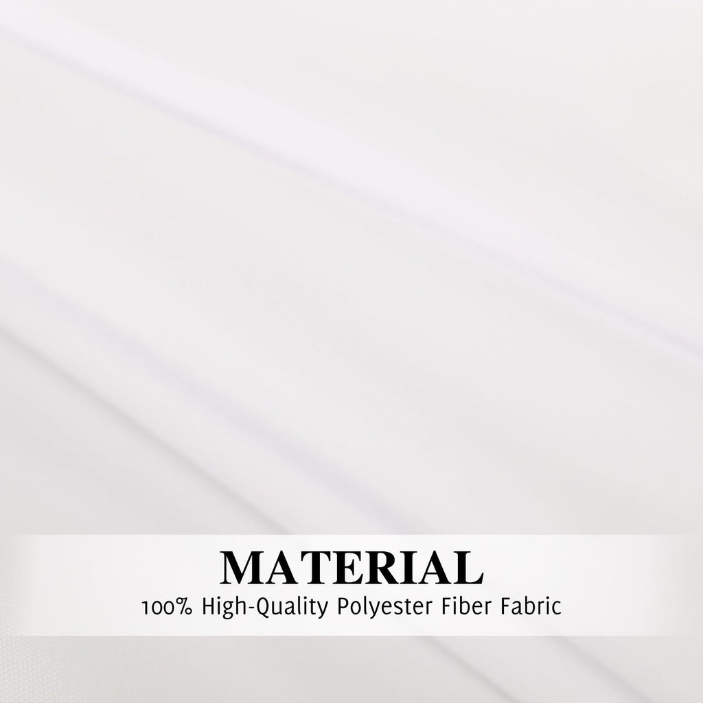 120 Inch Round Tablecloth 2 Pack White Table Cloths Polyester Fabric