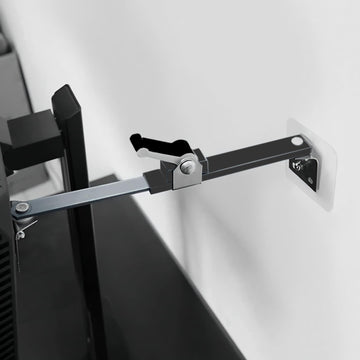 No-Drill TV Anchors, Baby and Pet Proofing, Adjustable Stainless Steel Anti-Tip Rods, Prevents Tipping for LCD/Flat