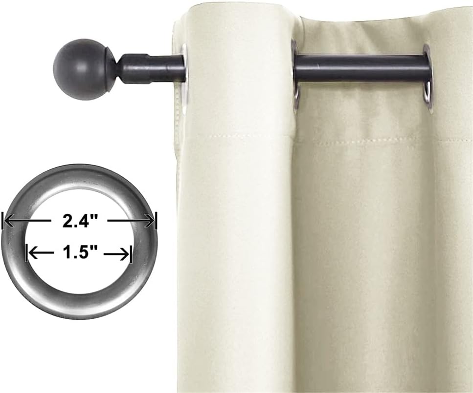 2 Panels Waterproof UV Protection Outdoor Curtains Privacy Screen, Stripe Printing Insulated Blackout Indoor Outdoor