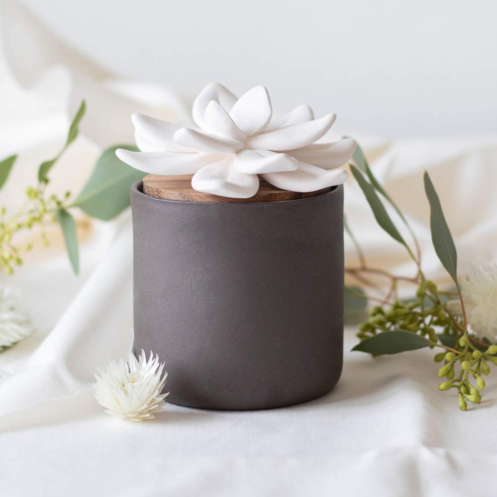 Charcoal Ceramic Bloom Diffuser Essential Oil Passive
