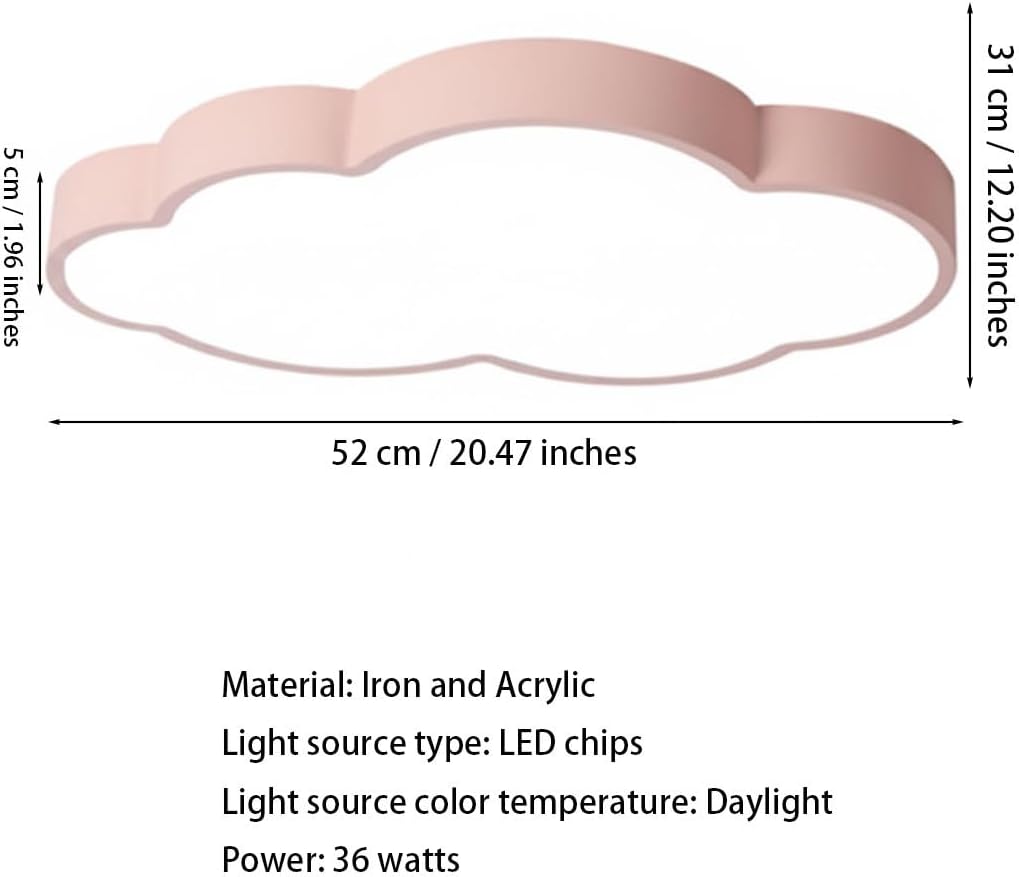 Modern Minimalist Cloud Ceiling Lamps, LED Cartoon Flush Mount Ceiling Light Thin Close to Ceiling Fixtures for Kids