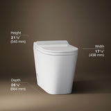 Smart One-Piece Elongated Toilet with Built-In Bidet, Dual Flush, Quiet-Close Lid