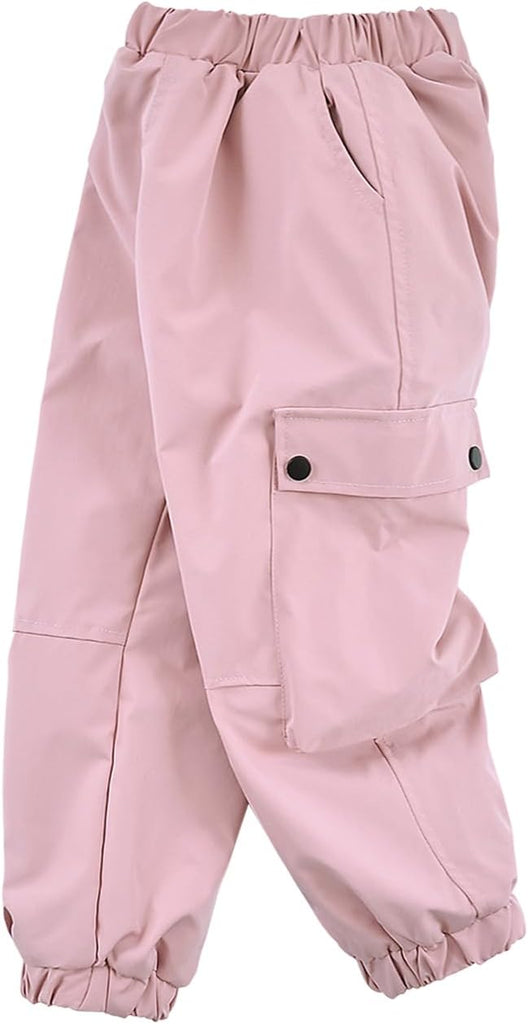 Kids Boy Winter Fleece Lined Ski Girls Snowboarding Snow Rain Pants