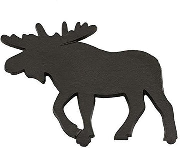 Moose Black Cast Iron Trivet, 8 x 8 Inch