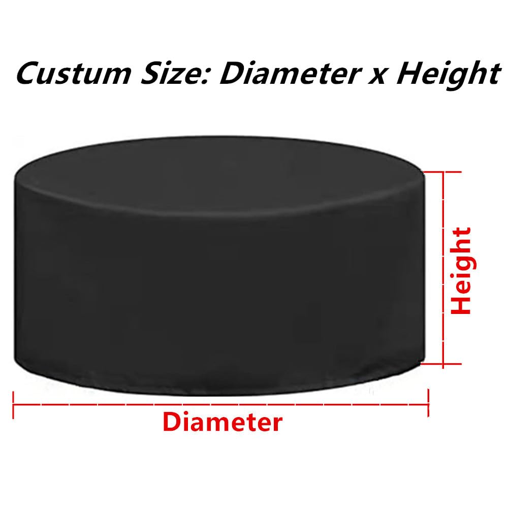 Set Cover Waterproof, Round Bar Height Table and Chair Cover, 84 x 28 Inch Outdoor Tall High Table Covers