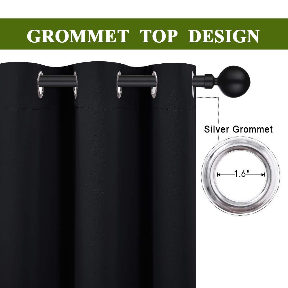 Black Room Divider Curtain 100" Wide x 120" Long 1 Panel