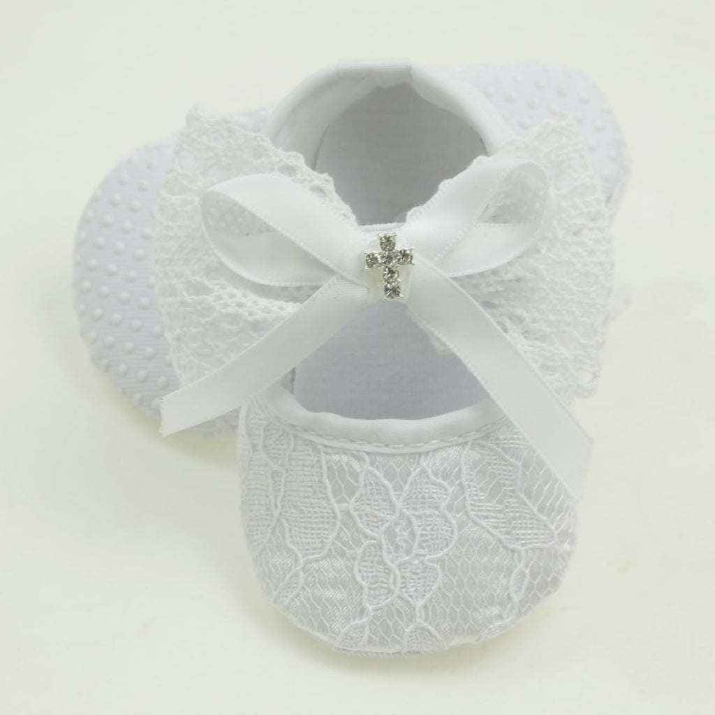 Christening Shoes, White, 3-6 Months