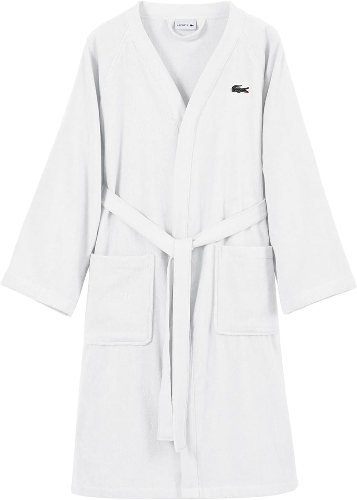 Classic Pique Bath Robe, 100% Soft Cotton Terry, Unisex Adult Bathrobe, Absorbent & Quick Drying, One Size Fits Most
