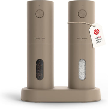 Electric Salt and Pepper Grinder Set, USB Rechargeable, Automatic Salt and Pepper Mills, Spice Shakers Refillable