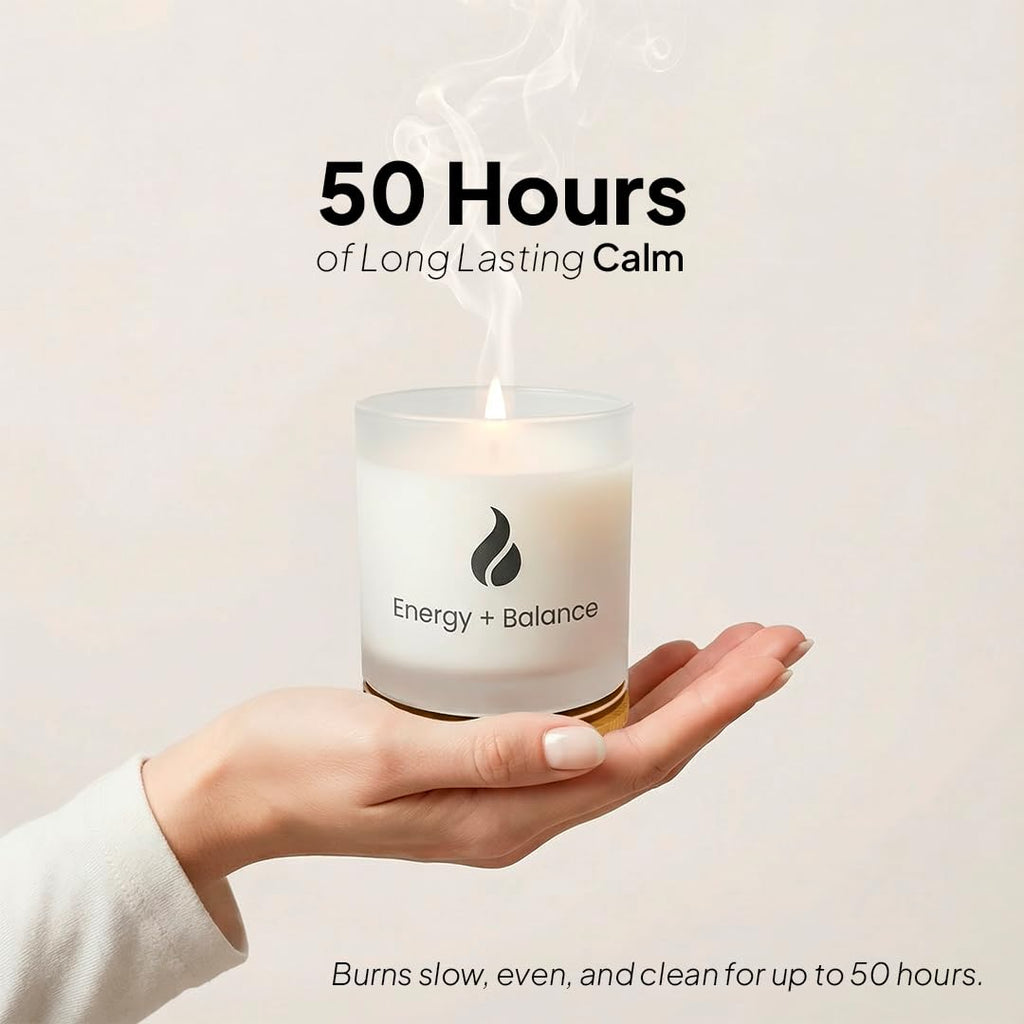 Cleansing Scented Candles | Sage & Palo Santo | Natural Non Toxic Soy Candles with Essential Oils | 50 H Long Burning