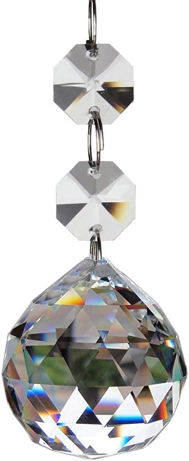 20pcs Crystal Glass Ball Chandelier Prisms Pendants Parts Beads (30mm, Clear)
