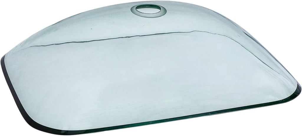 Sarlai Bathroom Vessel Sink Tempered Glass Bowl Vessel Sink with Pop-up Drain Combo 20-1/4 x 14-1/2 Inch Transparent