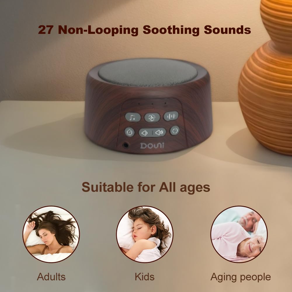 White Noise Machine - Sleep Sound Machine with Timer & Memory Function for Sleeping & Relaxation, Sleep Therapy for